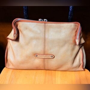 Pebbled Camel Tan Leather Shoulder Bag